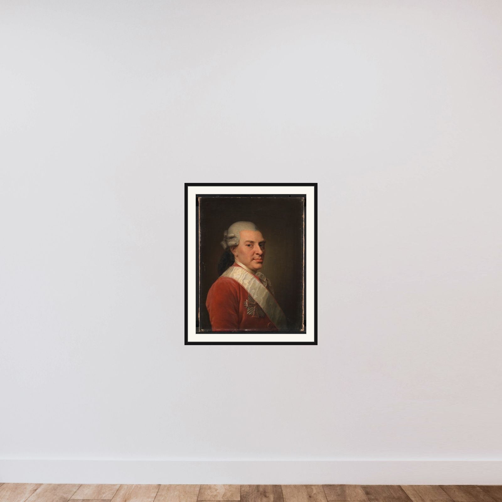 Geheimeråd Henrik Hielmstierne framed — shown to scale