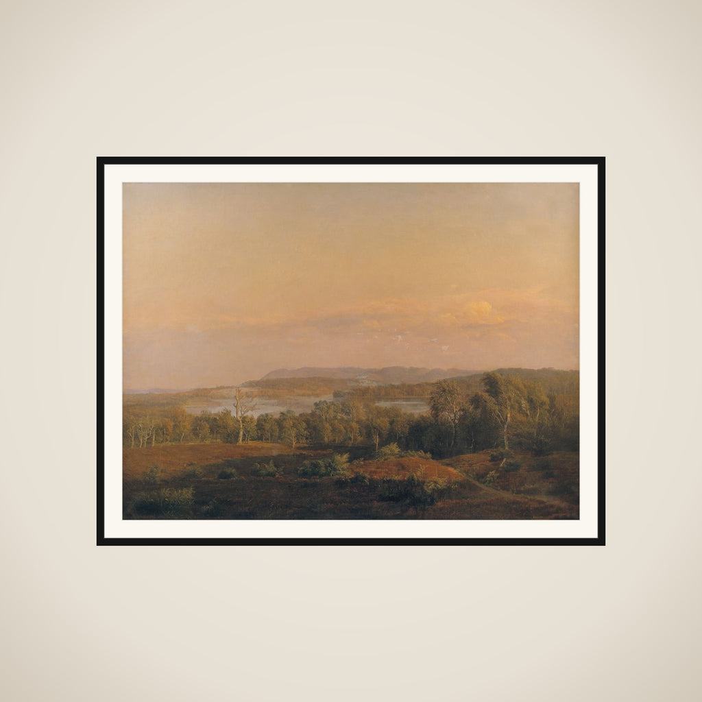Udsigt mod Himmelbjerget. Aften framed