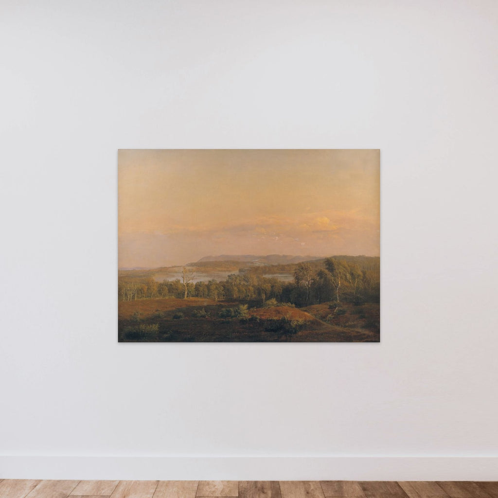 Udsigt mod Himmelbjerget. Aften unframed — shown to scale