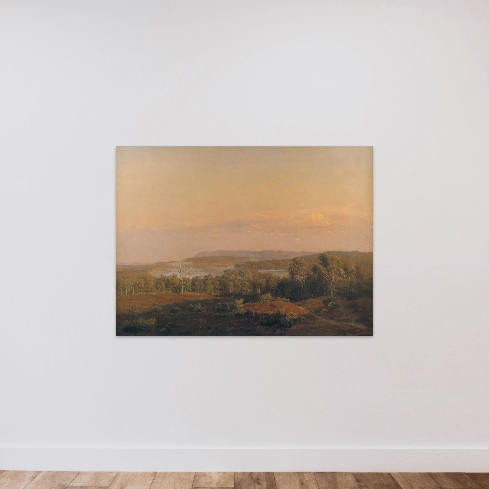 Udsigt mod Himmelbjerget. Aften unframed — shown to scale