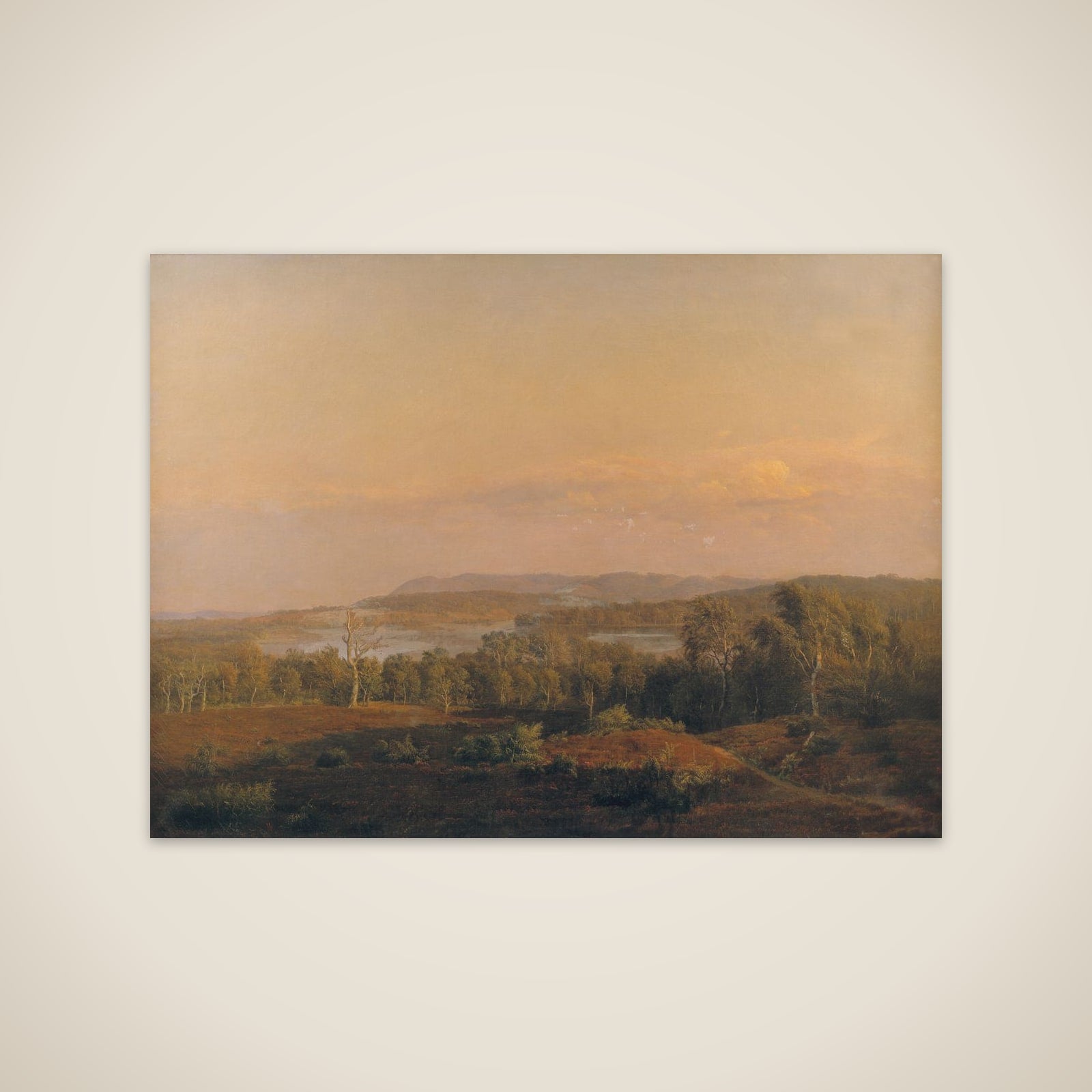 Udsigt mod Himmelbjerget. Aften unframed print