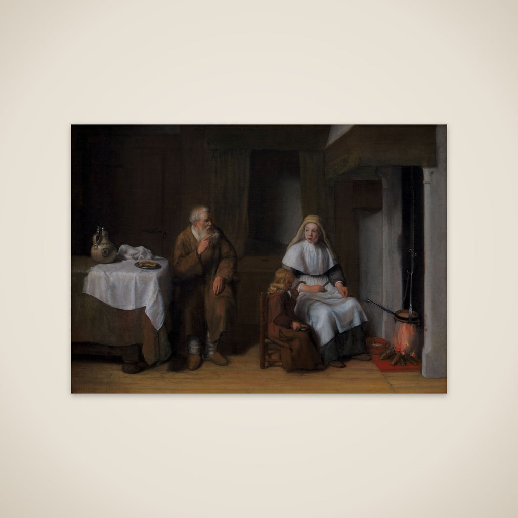 Profeten Elias hos enken i Sarepta og hendes søn unframed print
