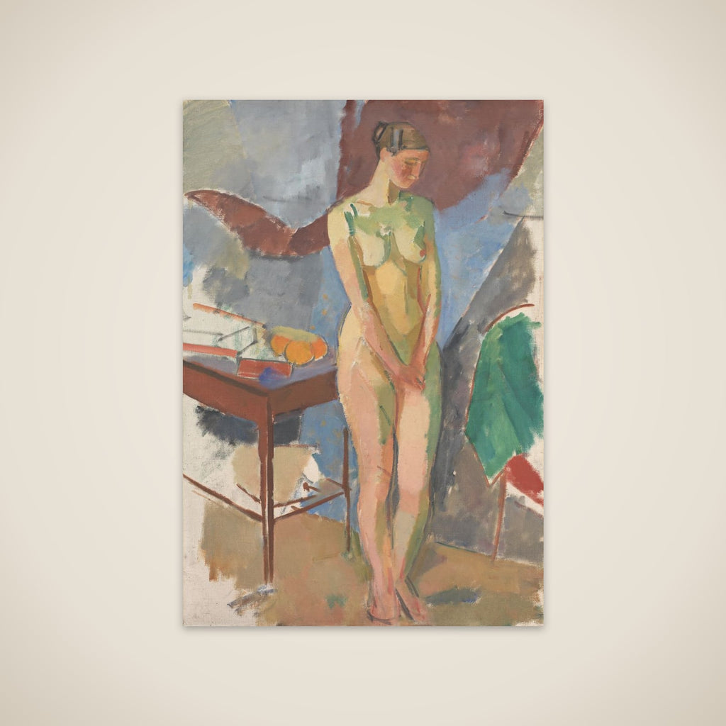 Stående kvindelig model unframed print
