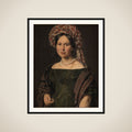 Cathrine Jensen, f. Lorenzen, kunstnerens hustru med turban framed