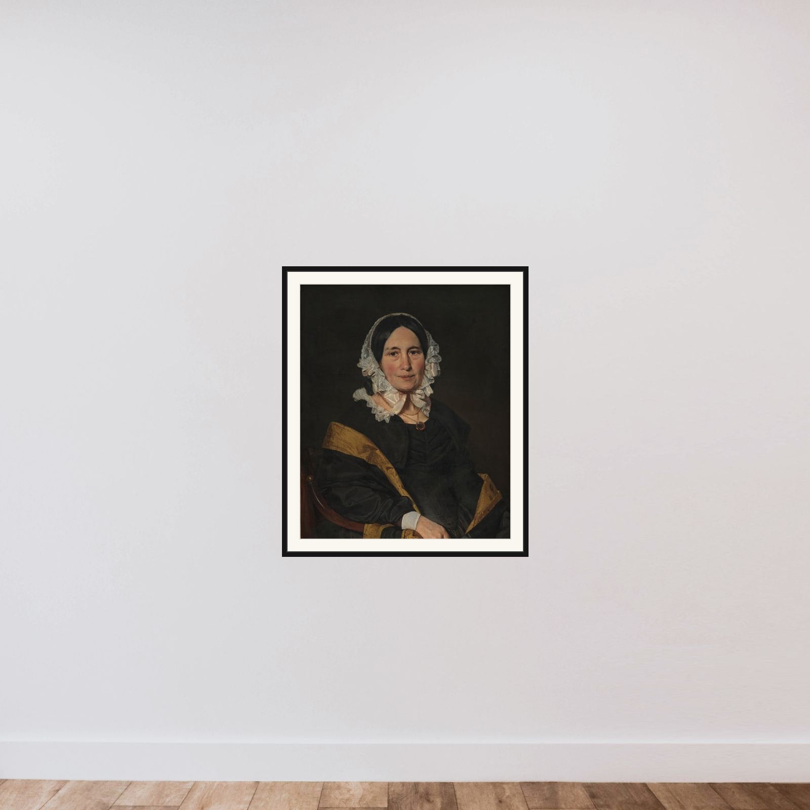 Cathrine Jensen, f. Lorenzen, kunstnerens hustru framed — shown to scale