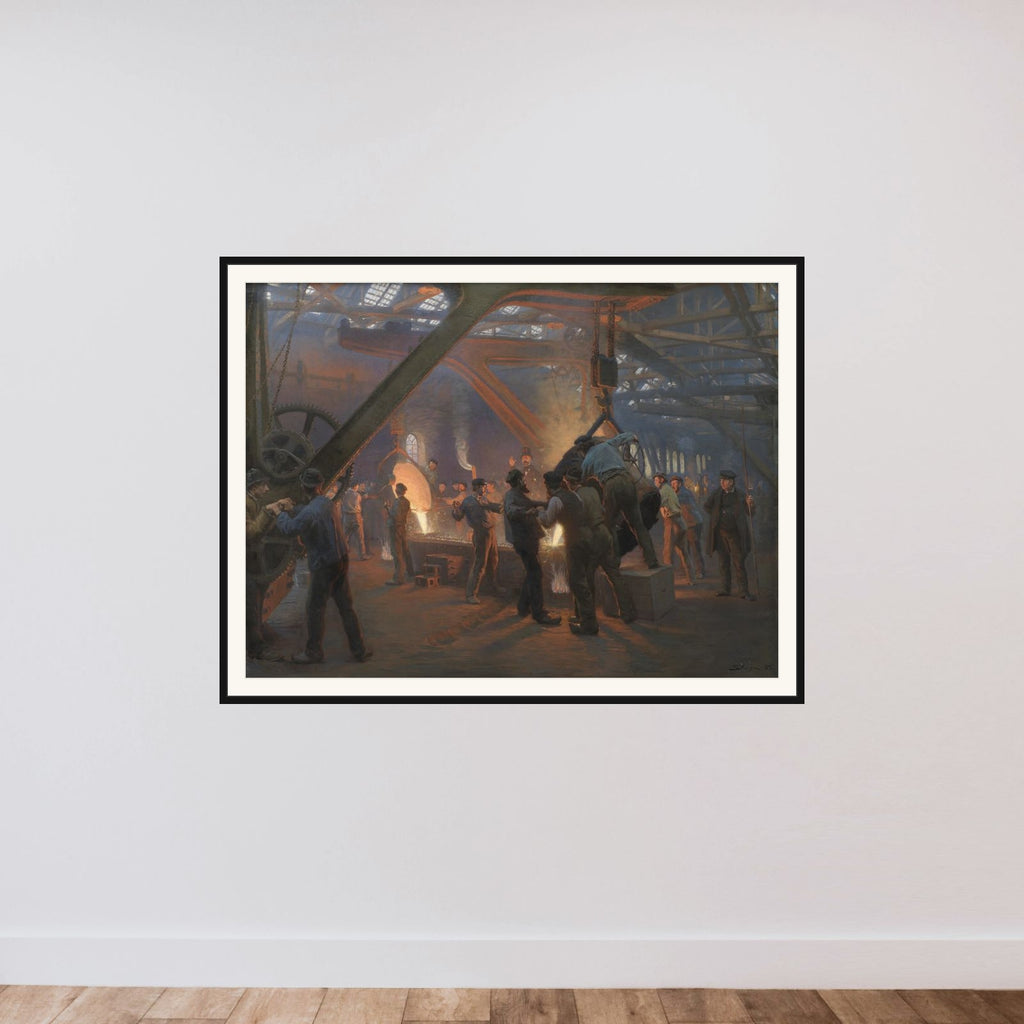 Fra Burmeister & Wains jernstøberi framed — shown to scale