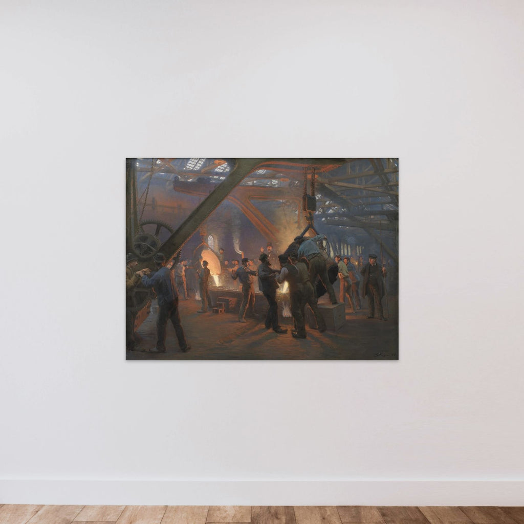 Fra Burmeister & Wains jernstøberi unframed — shown to scale