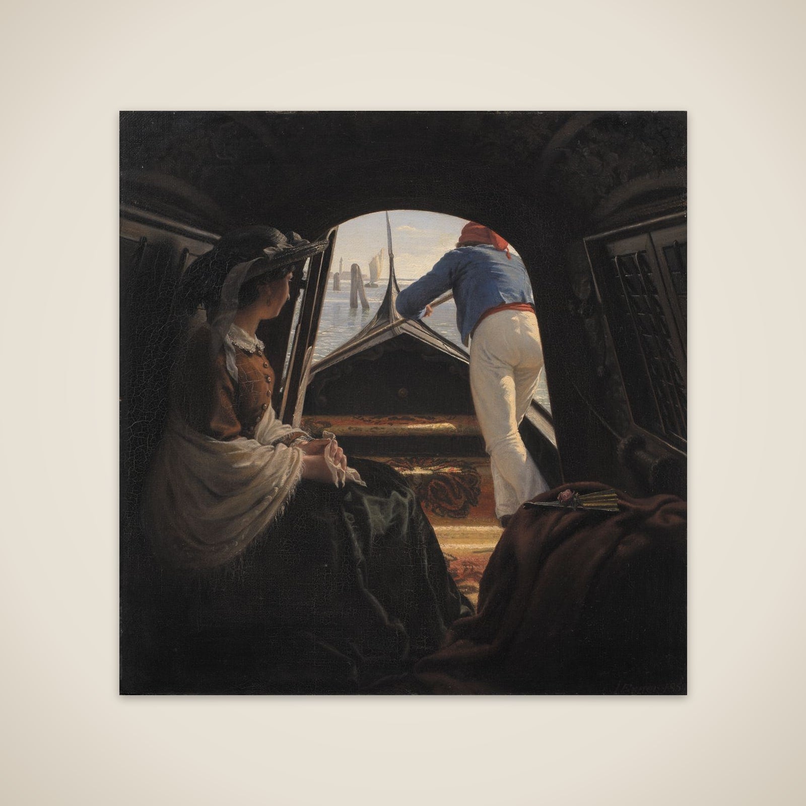 En gondol unframed print