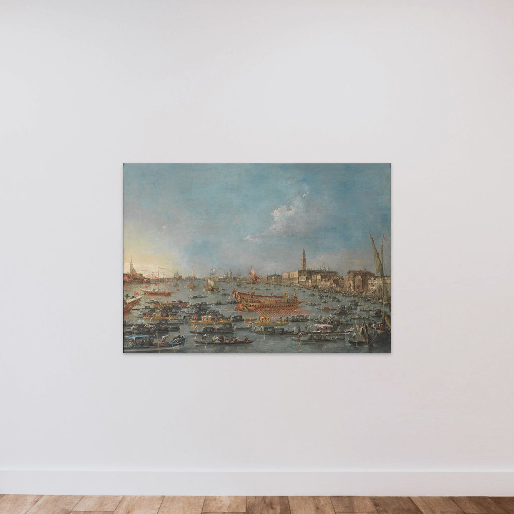 Bucintoro-festen i Venedig unframed — shown to scale