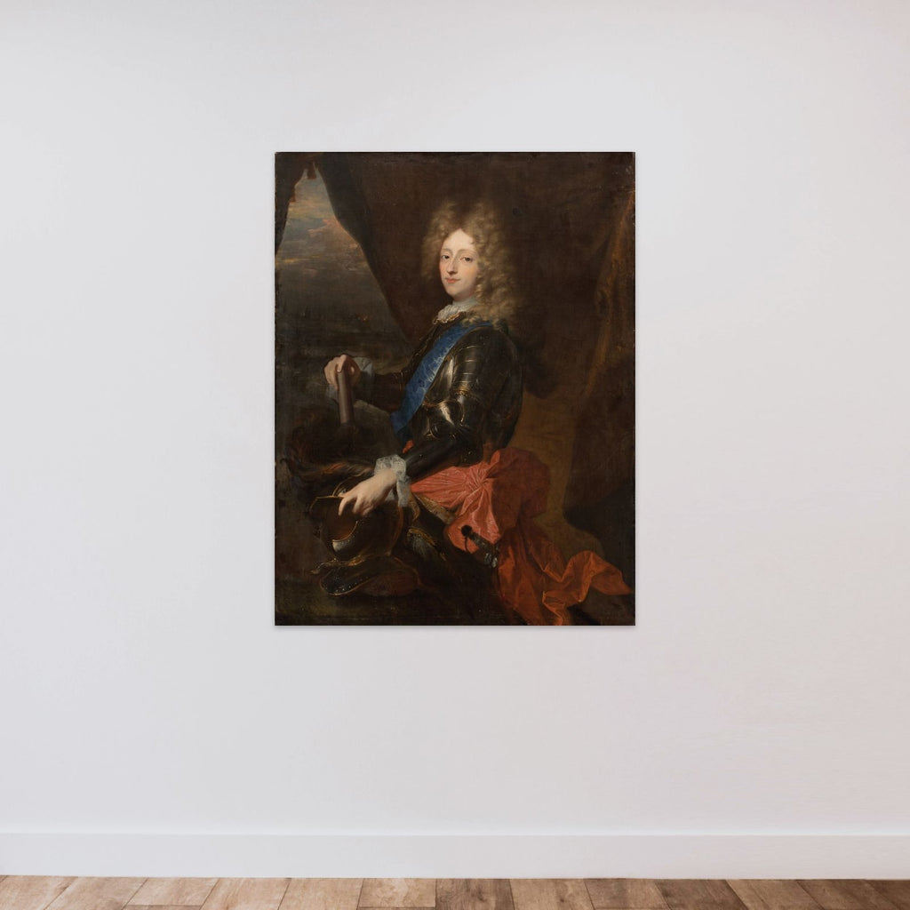 Portræt af kong Frederik IV som prins unframed — shown to scale