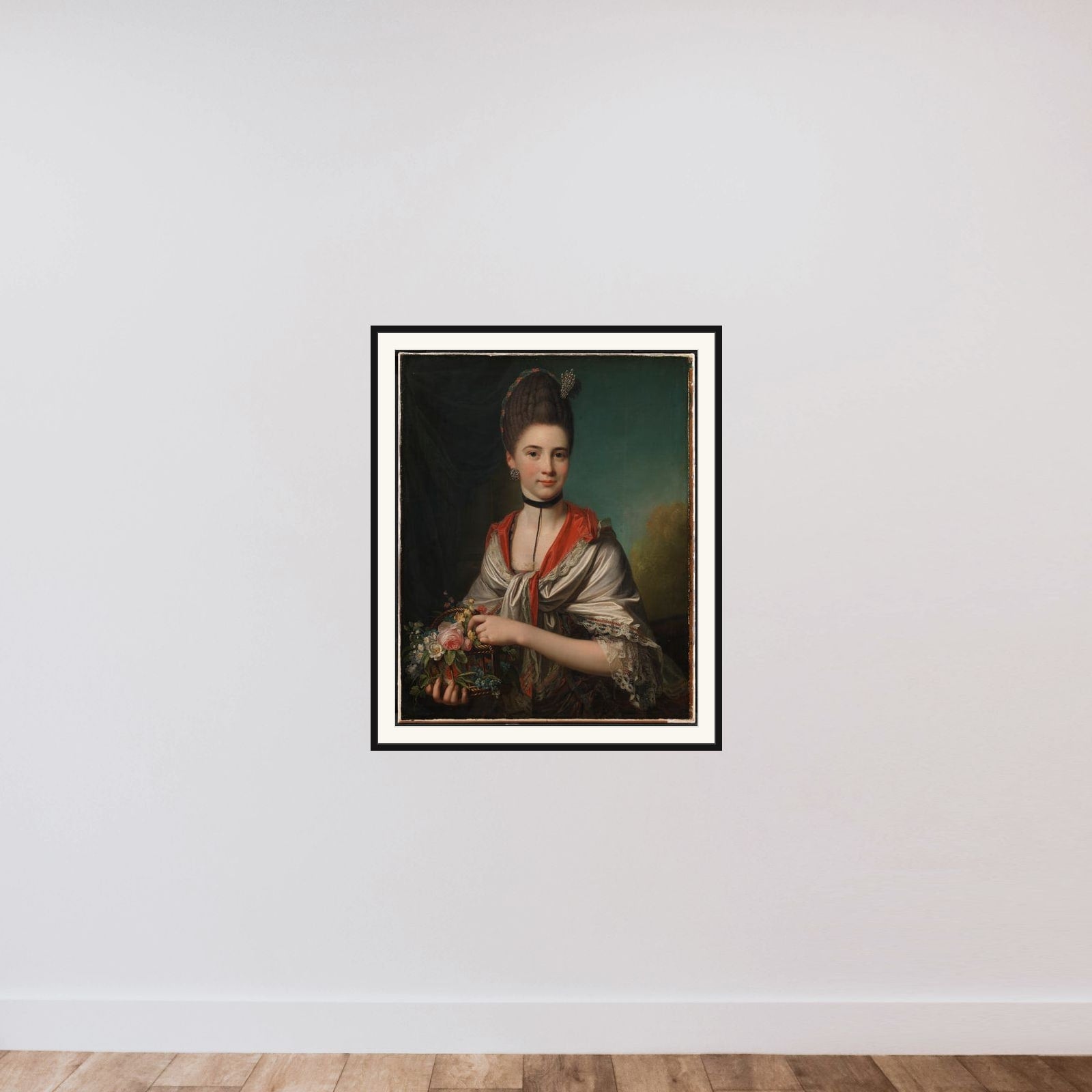 Anna Elisabeth Battier, f. Storp framed — shown to scale