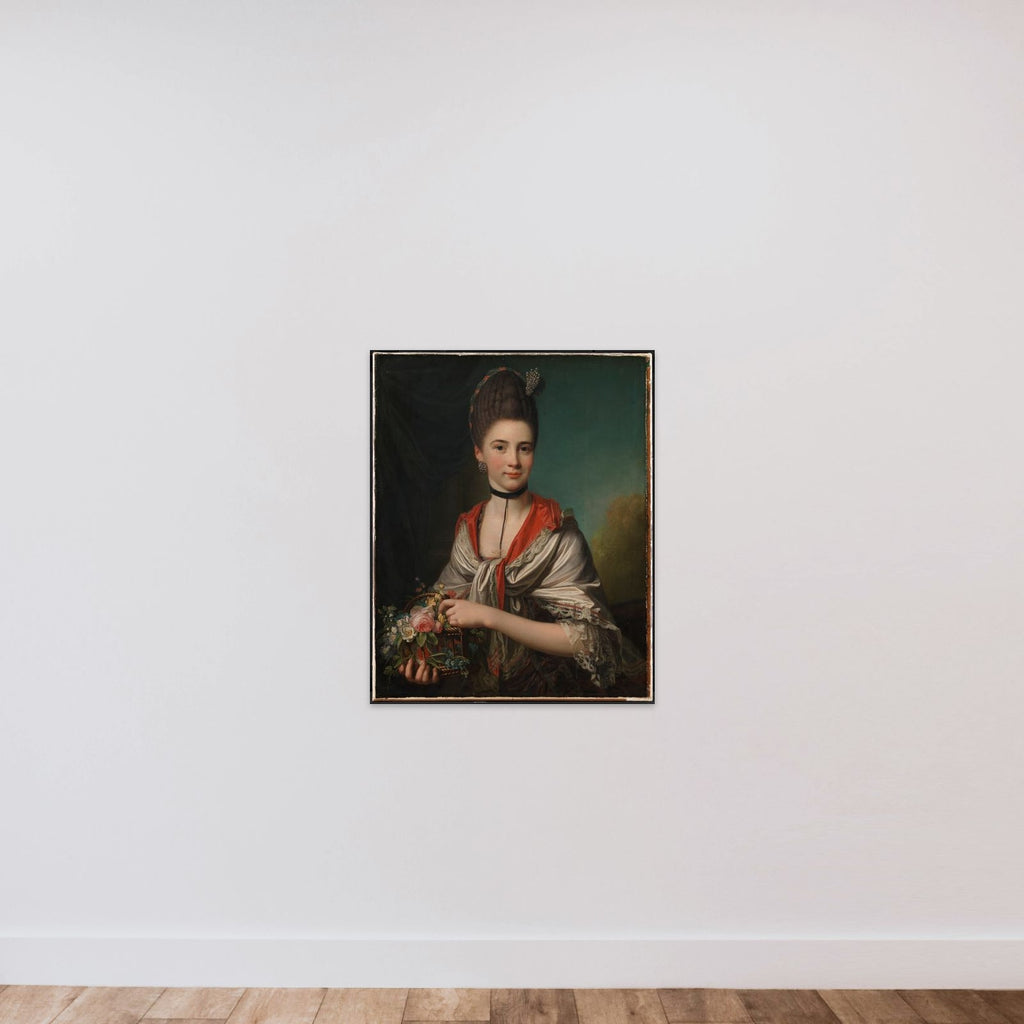Anna Elisabeth Battier, f. Storp unframed — shown to scale