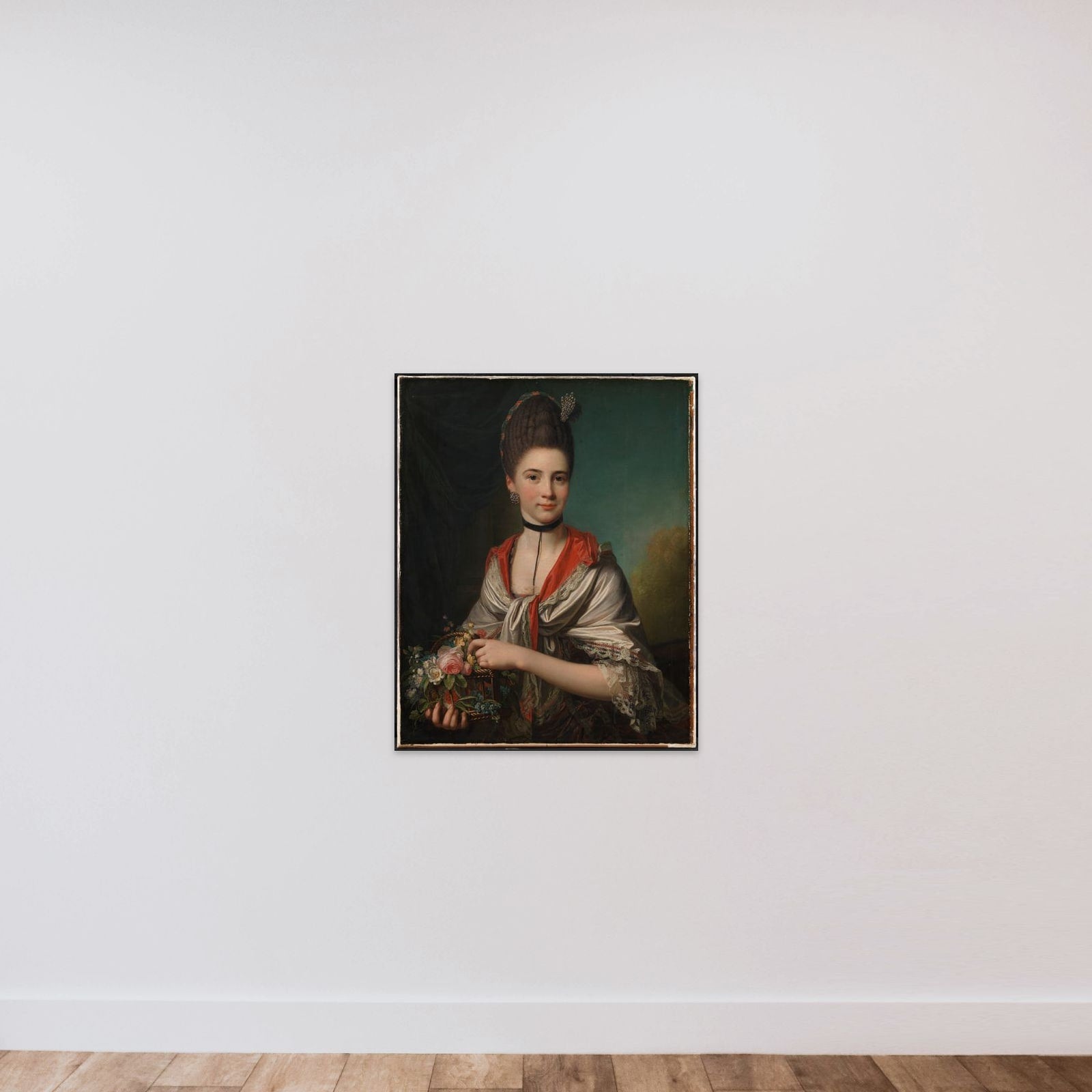 Anna Elisabeth Battier, f. Storp unframed — shown to scale