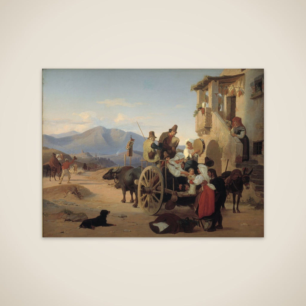 Romerske landfolk drager til marked unframed print