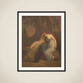 Den græske digter Sappho og mytilenerinden framed