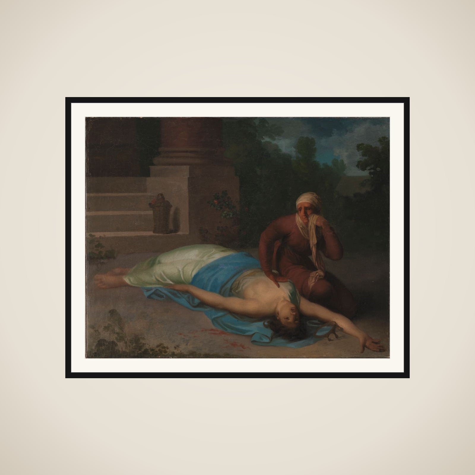 Den døende Messalina og hendes moder framed