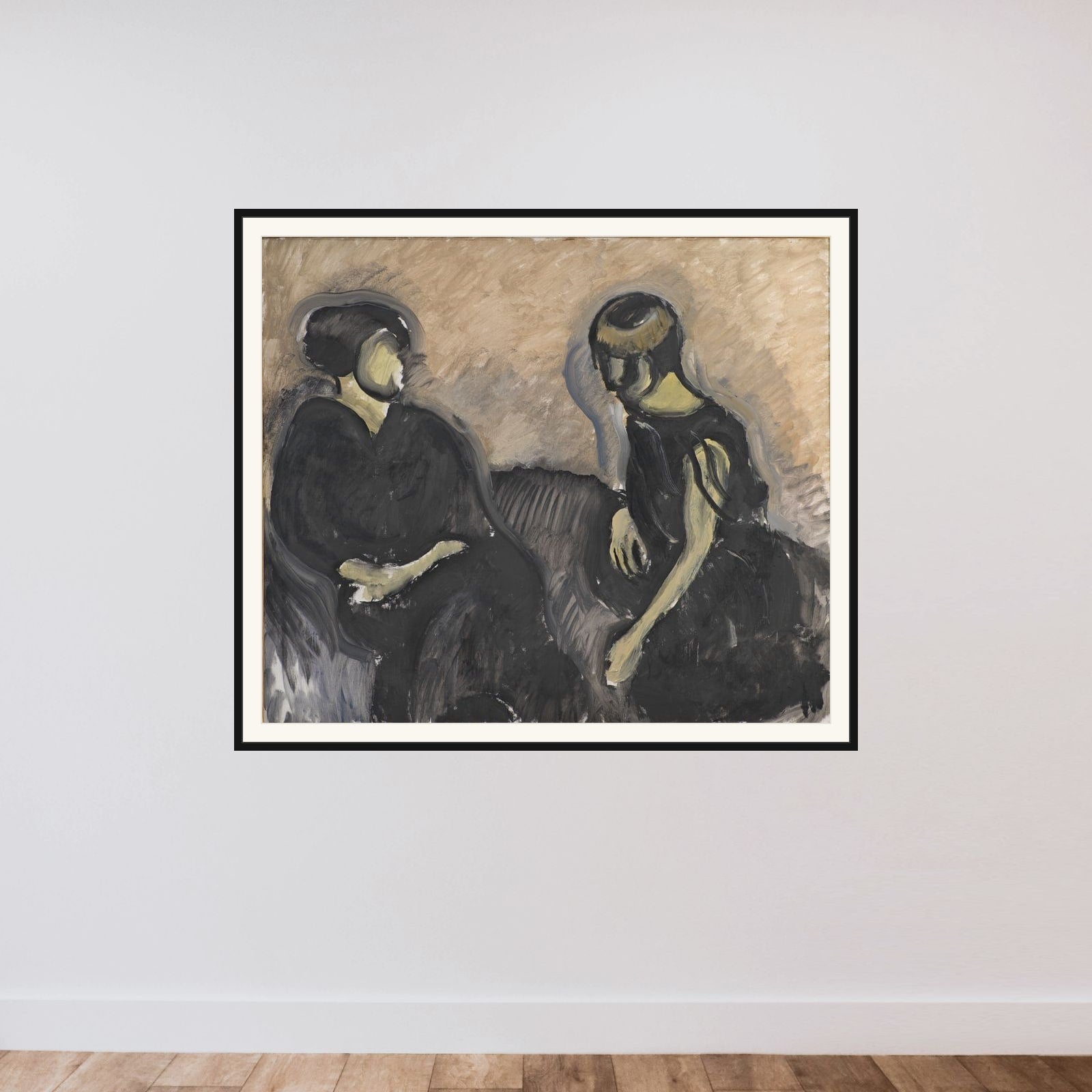 To damer framed — shown to scale