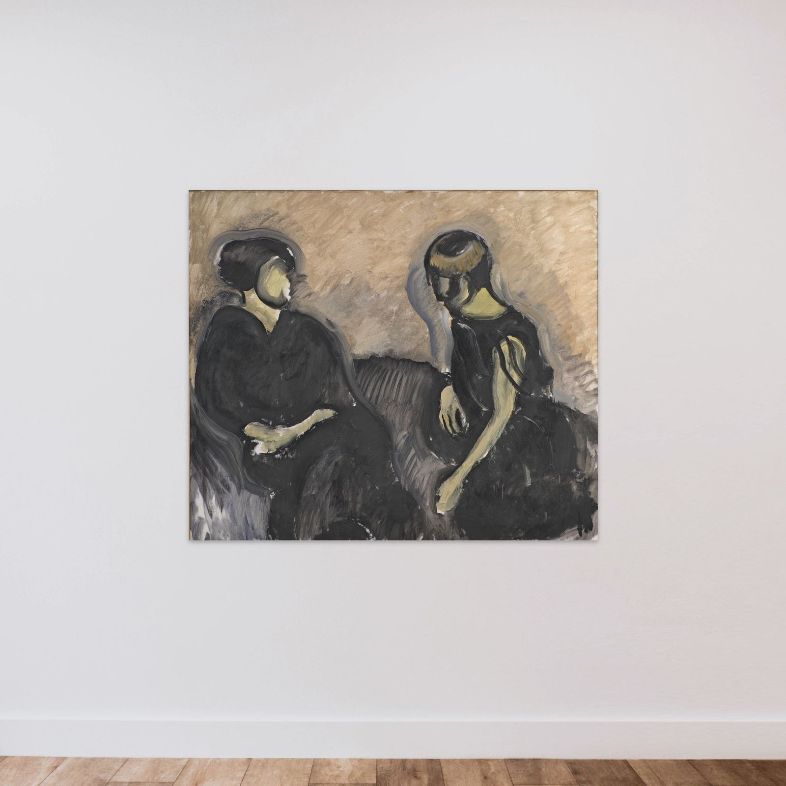 To damer unframed — shown to scale