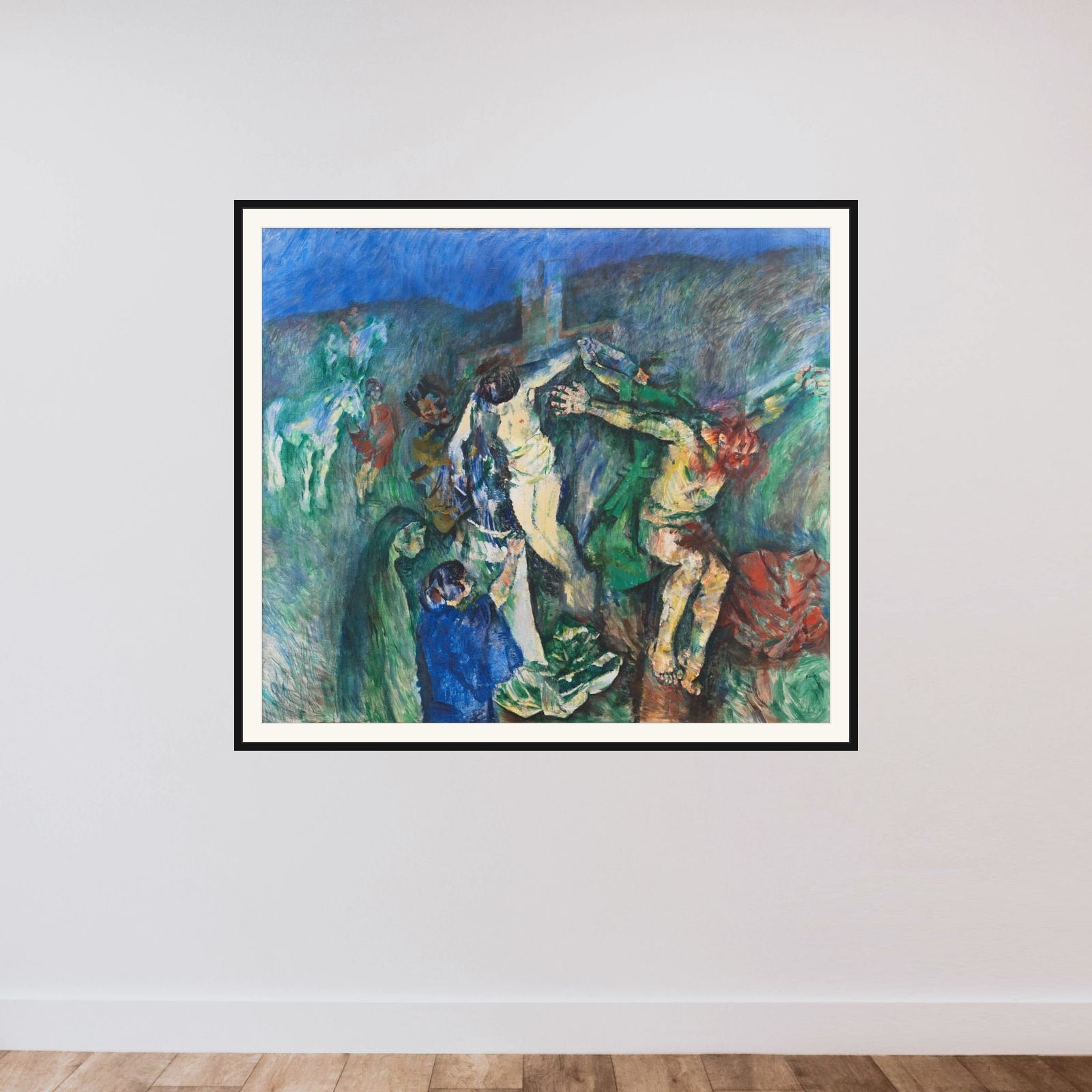 Golgatha framed — shown to scale