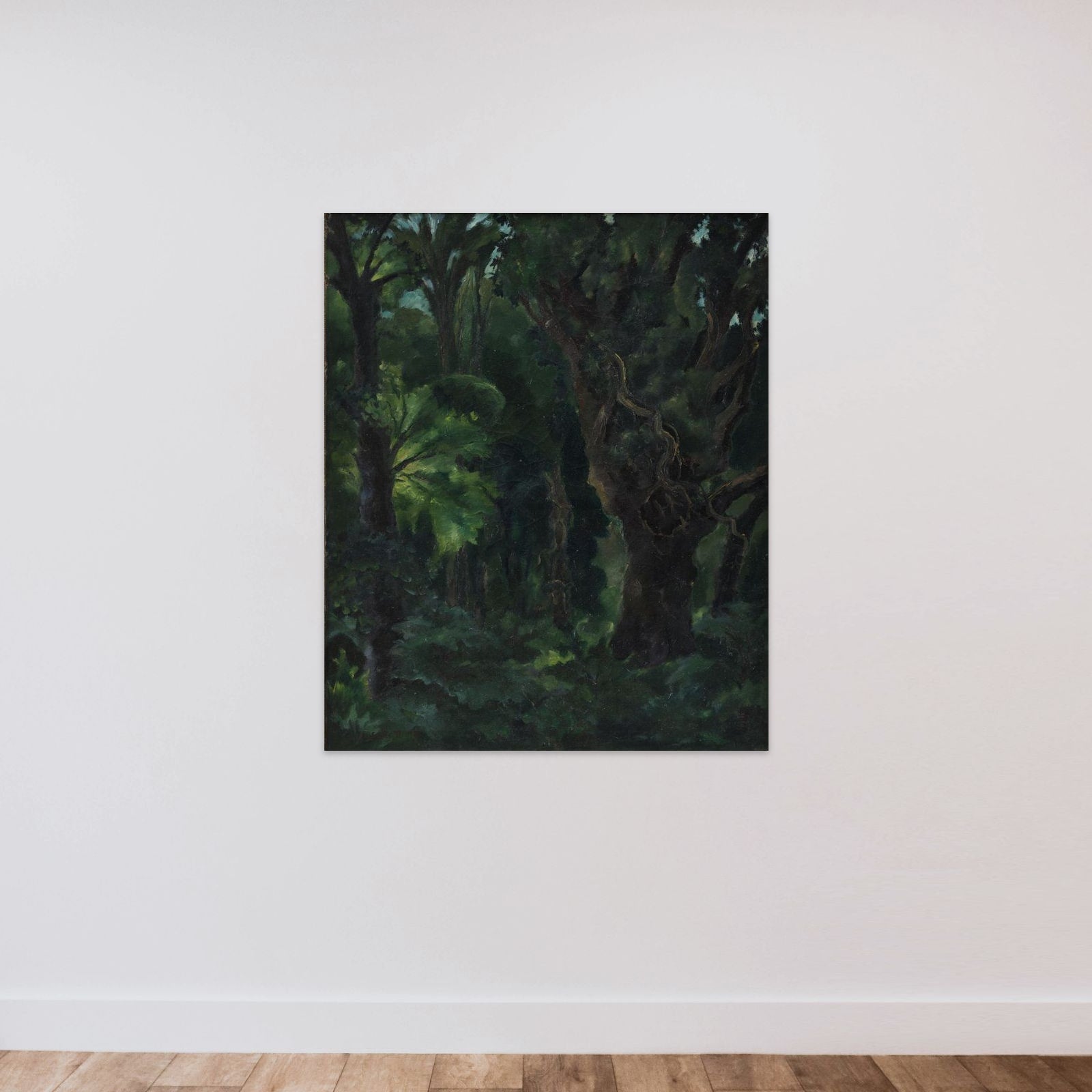 Skovlandskab. "Den nordiske skov" unframed — shown to scale