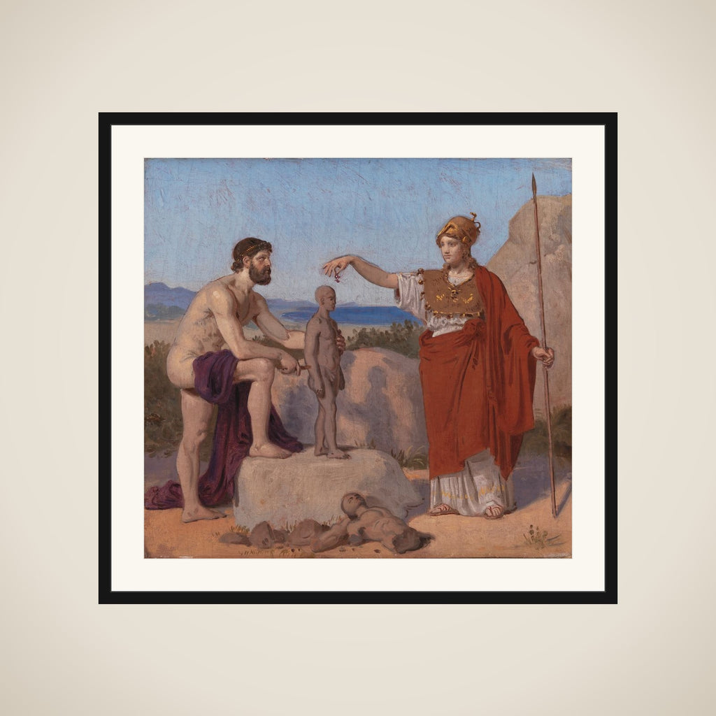 Prometheus danner mennesket af ler framed