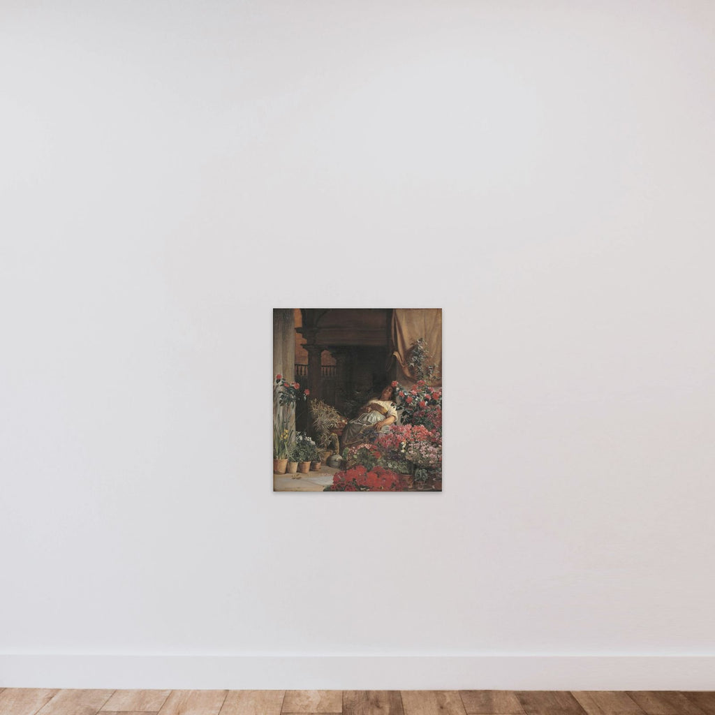 En blomstersælgerske fra Firenze unframed — shown to scale