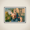 Madonna med Barnet og to stiftere framed