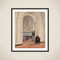 Parti af det indvendige af Ringsted Kirke. I forgrunden Constantin Hansen og Jørgen Roed framed
