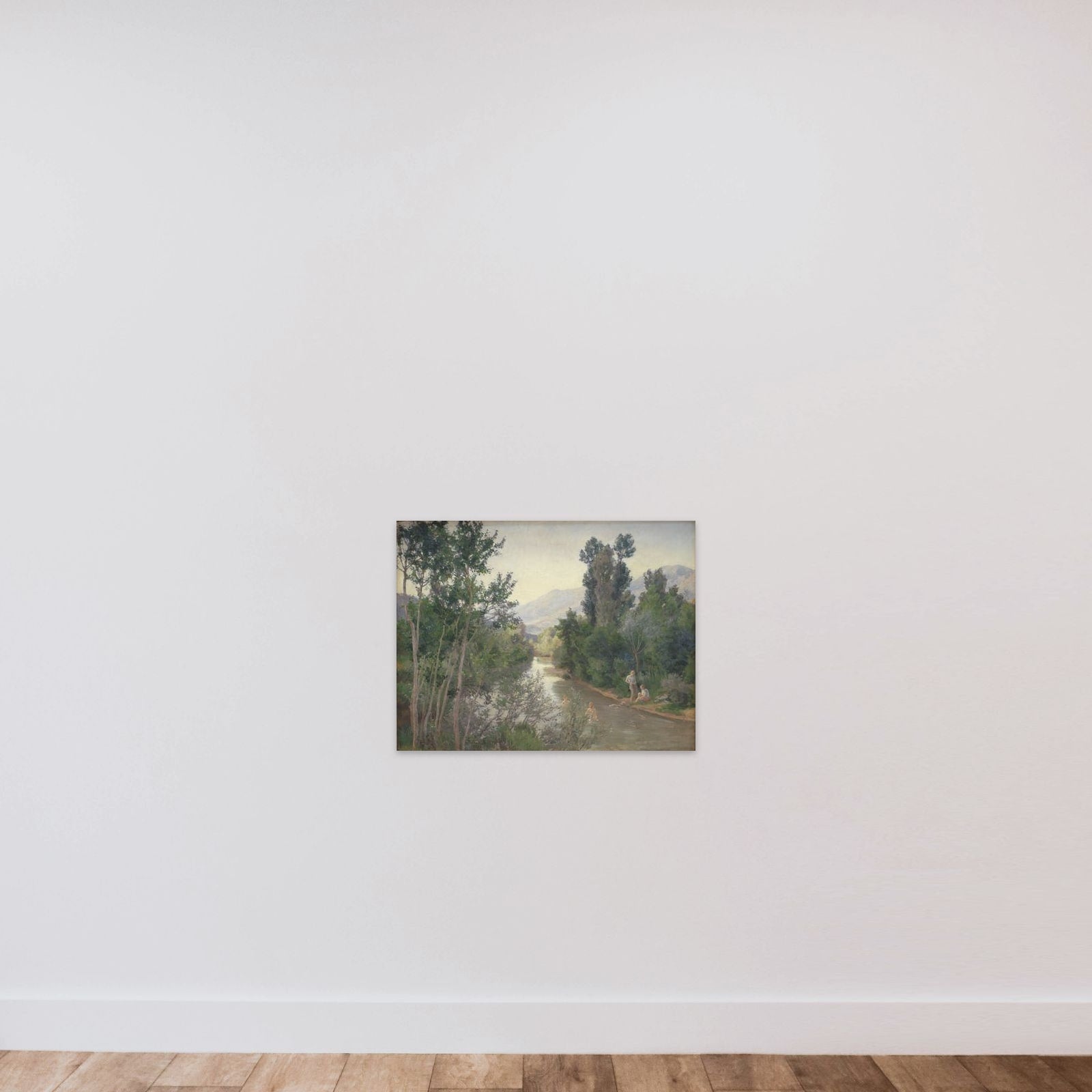Efterårsdag ved Lirifloden unframed — shown to scale