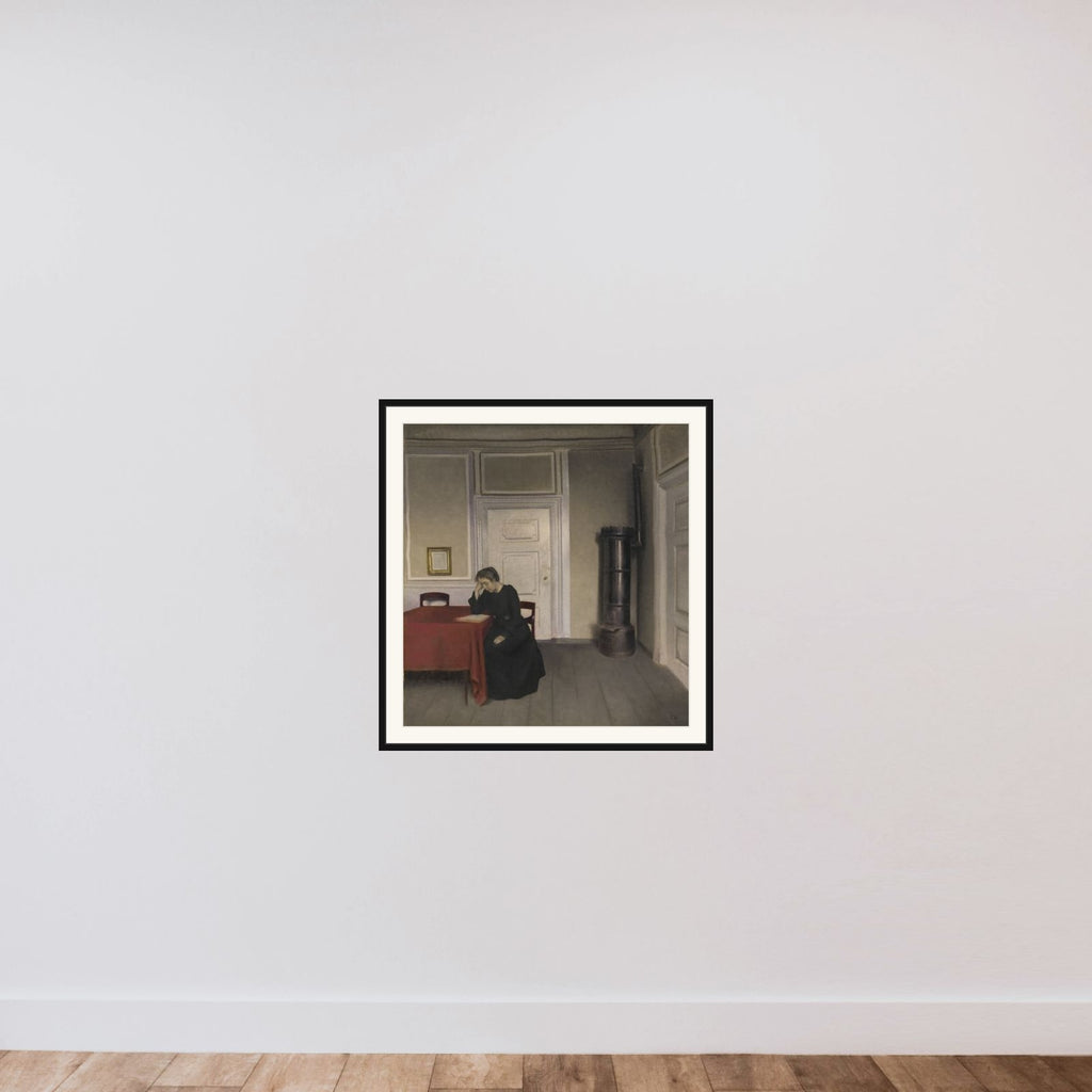 Stue i Strandgade med kunstnerens hustru framed — shown to scale