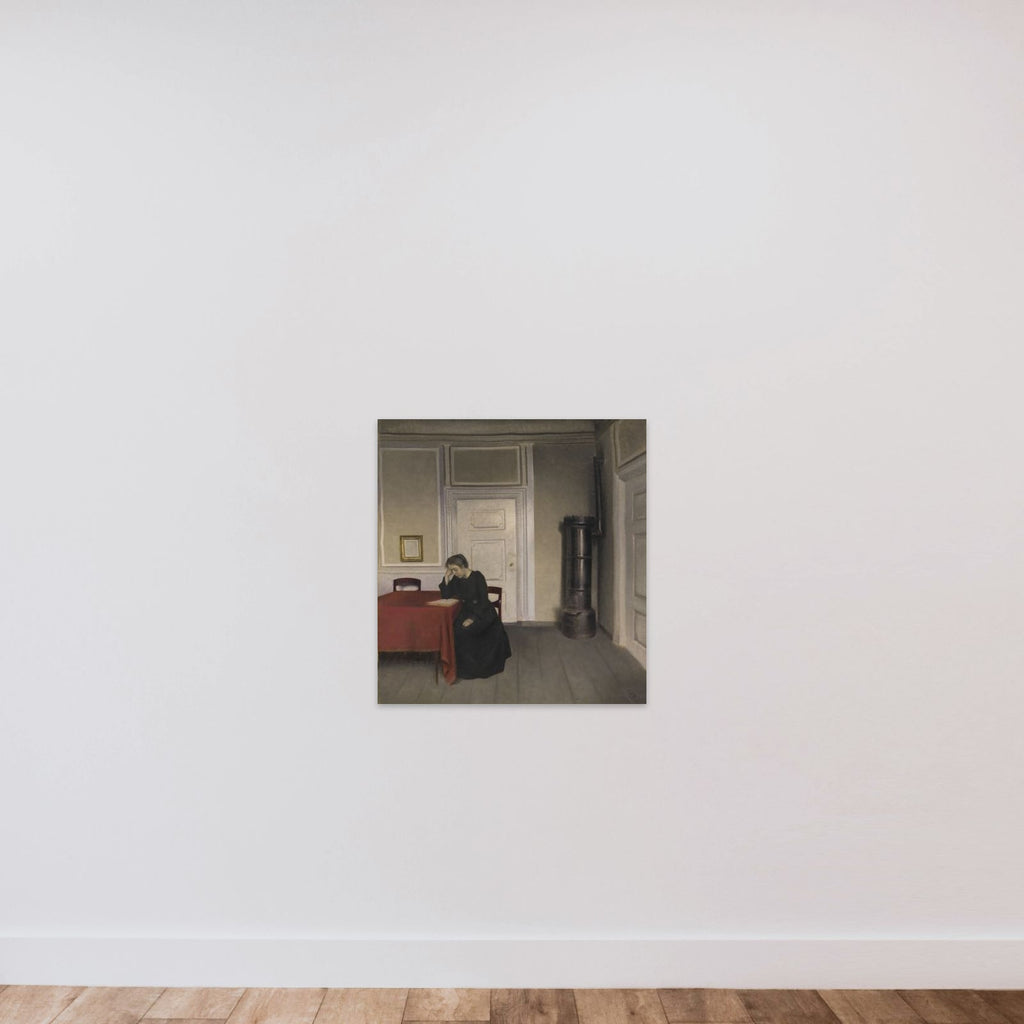 Stue i Strandgade med kunstnerens hustru unframed — shown to scale