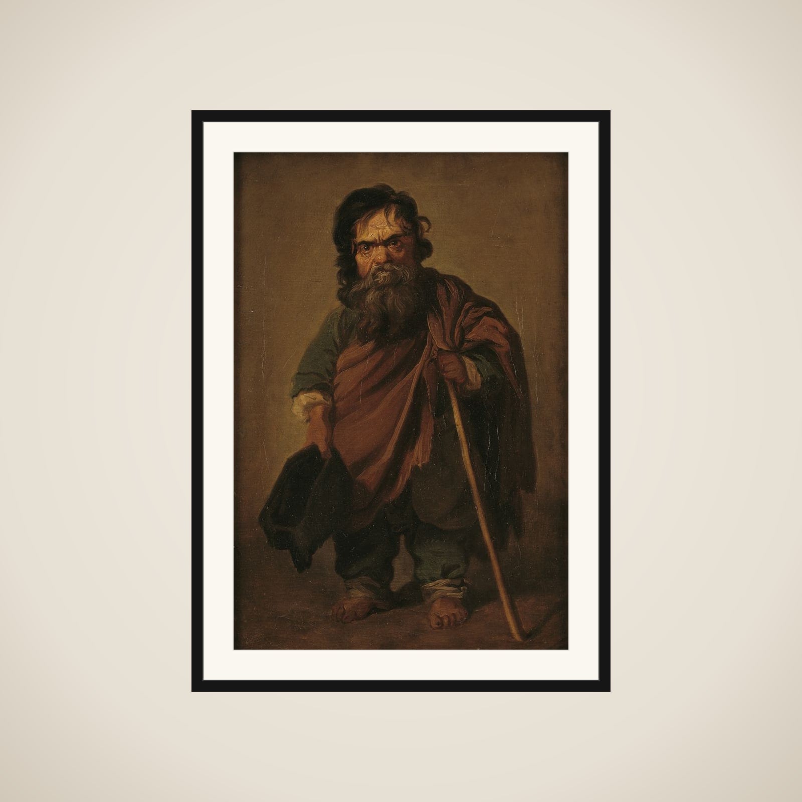 Den romerske dværg Francesco Ravai, kaldet Bajocco framed
