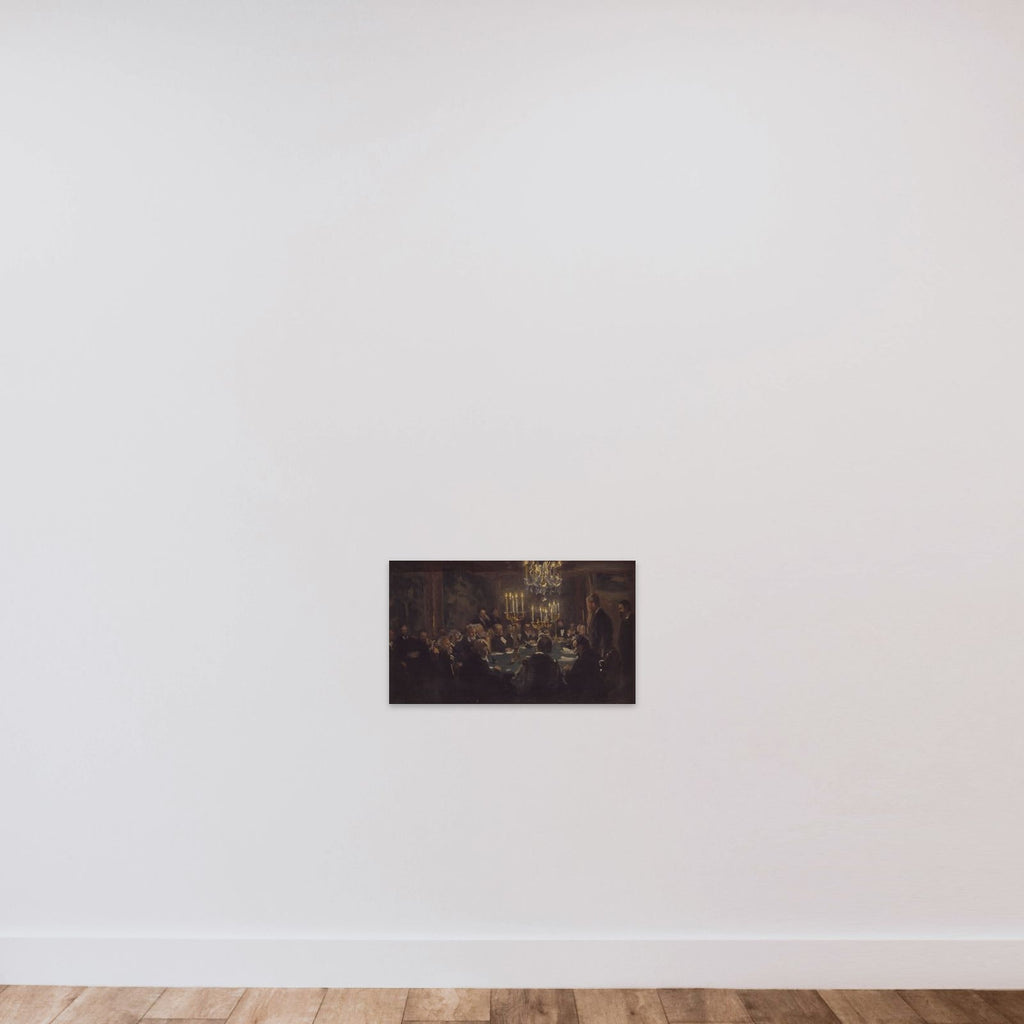 Kompositionsskitse til "Et Møde i Videnskabernes Selskab" i Videnskabernes Selskab unframed — shown to scale