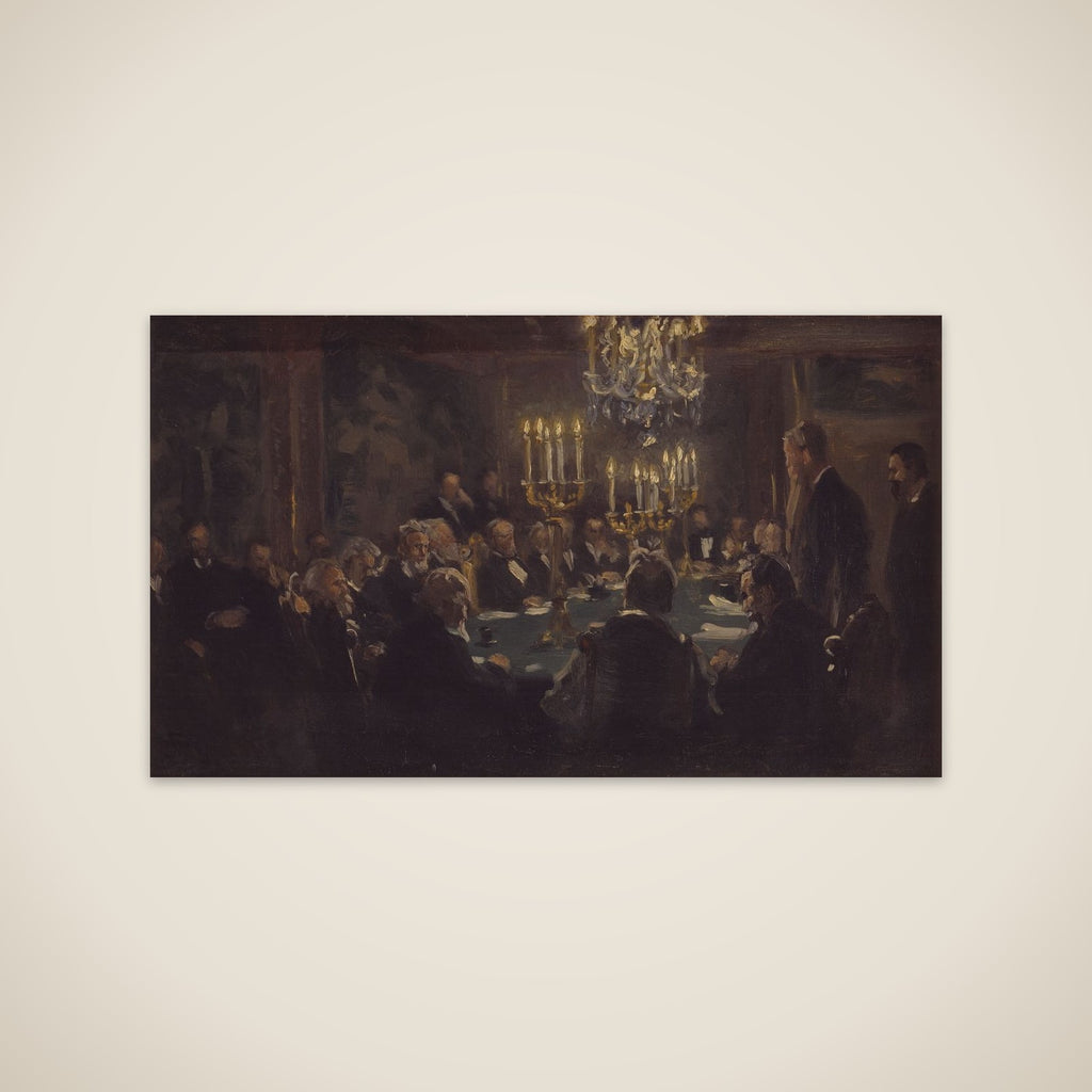Kompositionsskitse til "Et Møde i Videnskabernes Selskab" i Videnskabernes Selskab unframed print