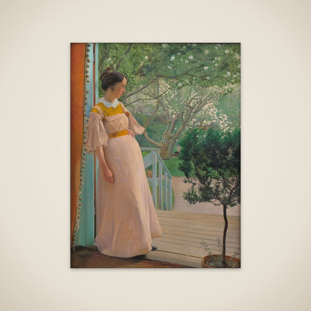 I havedøren. Kunstnerens hustru unframed print