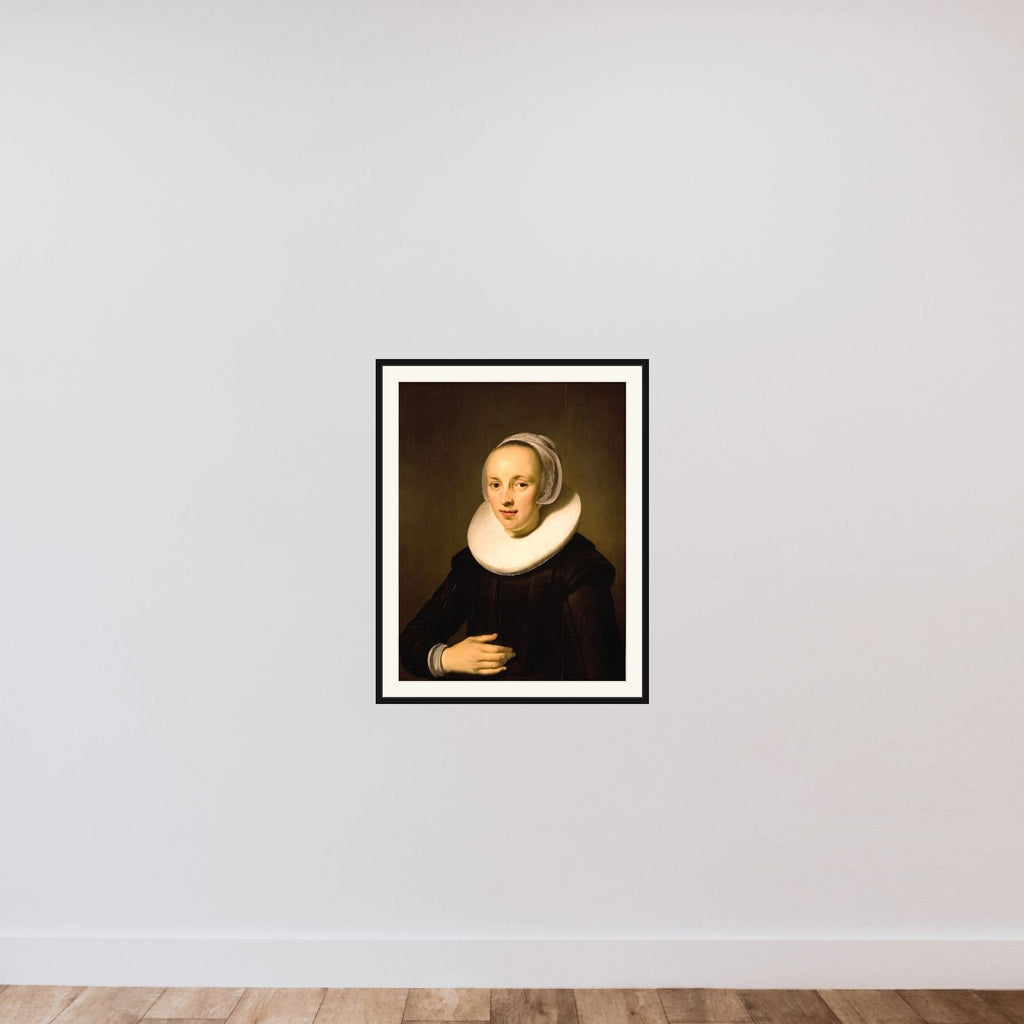 Dameportræt framed — shown to scale
