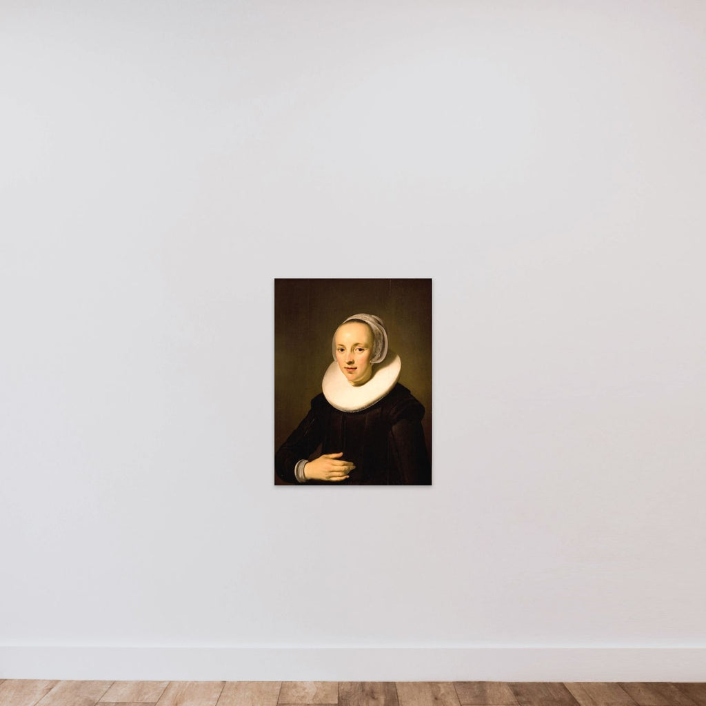 Dameportræt unframed — shown to scale