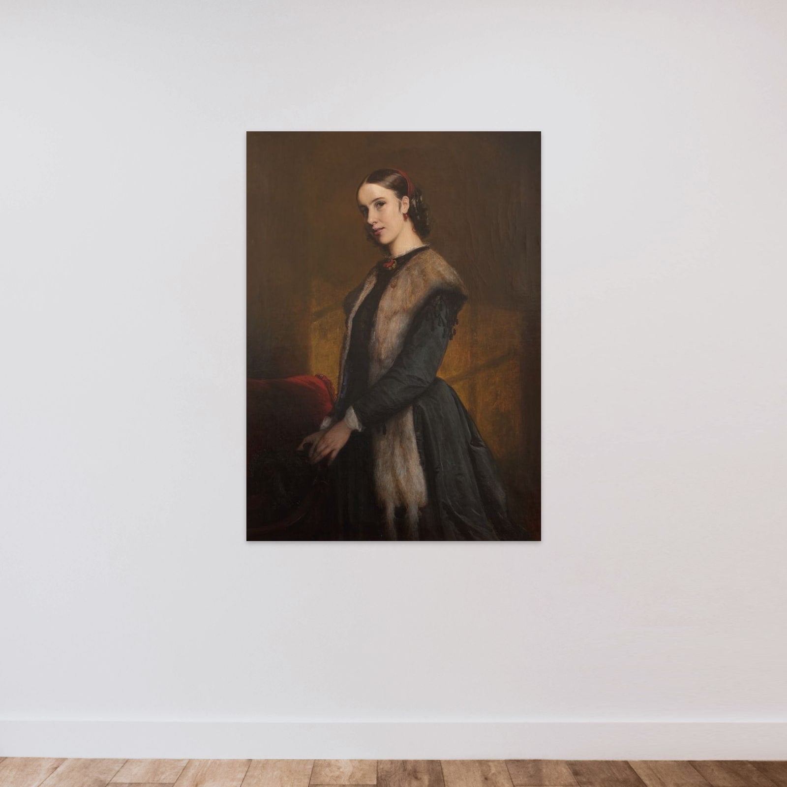 Forfatterinden Emma Kraft unframed — shown to scale