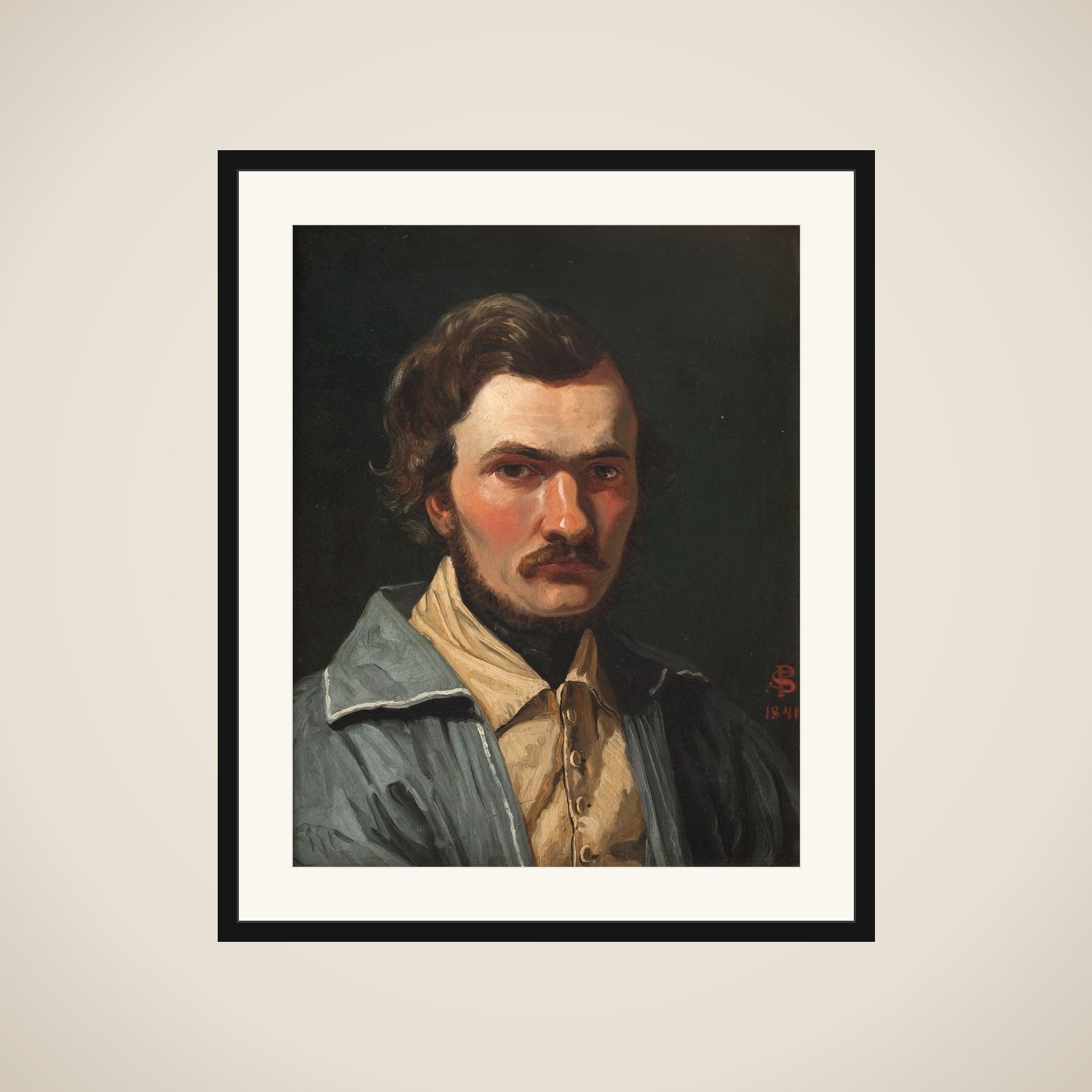 Maleren J.Th. Lundbye framed