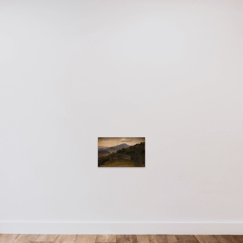 Landskab nær Subiaco. Aftensol unframed — shown to scale
