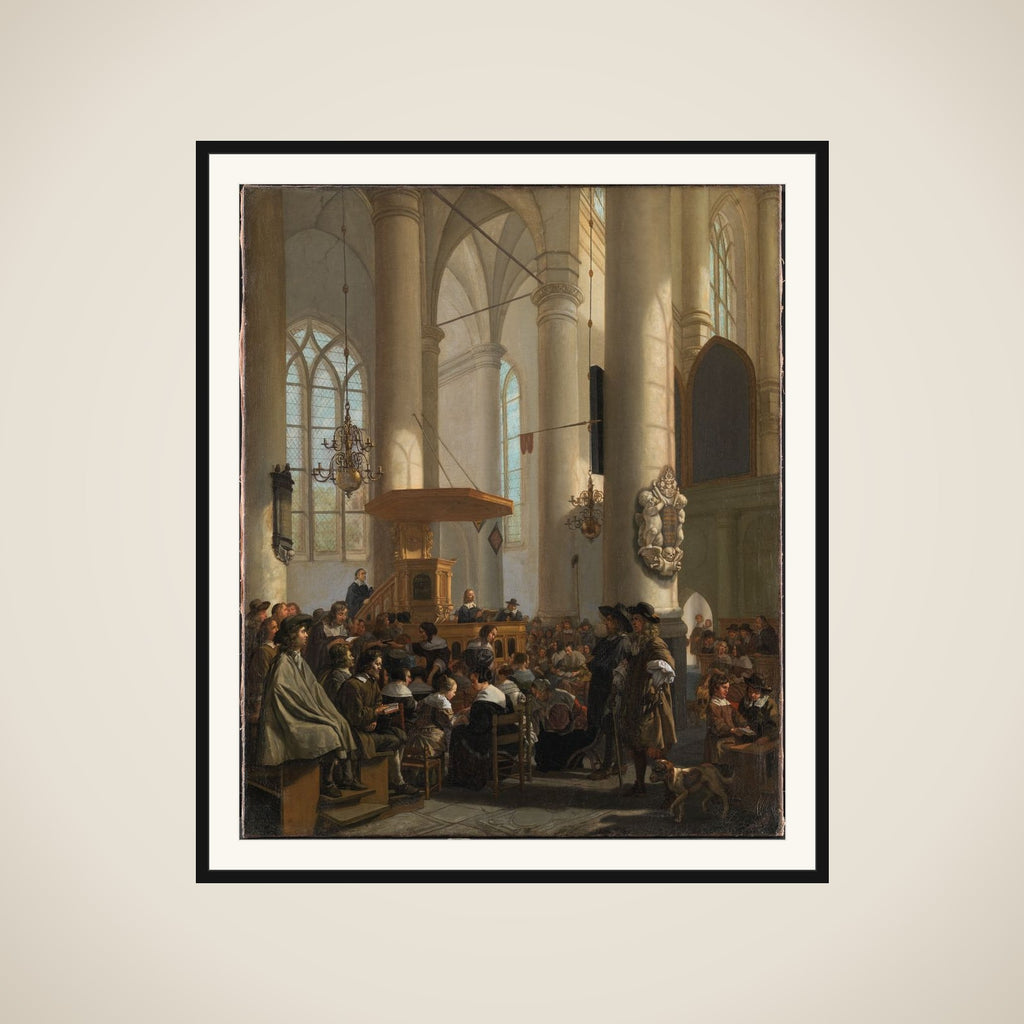 Hollandsk kirkeinteriør framed