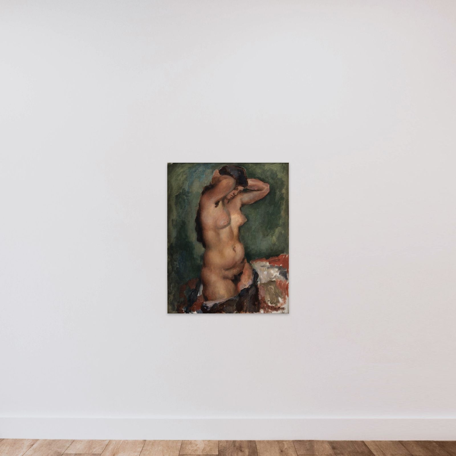 Stående nøgen kvinde unframed — shown to scale