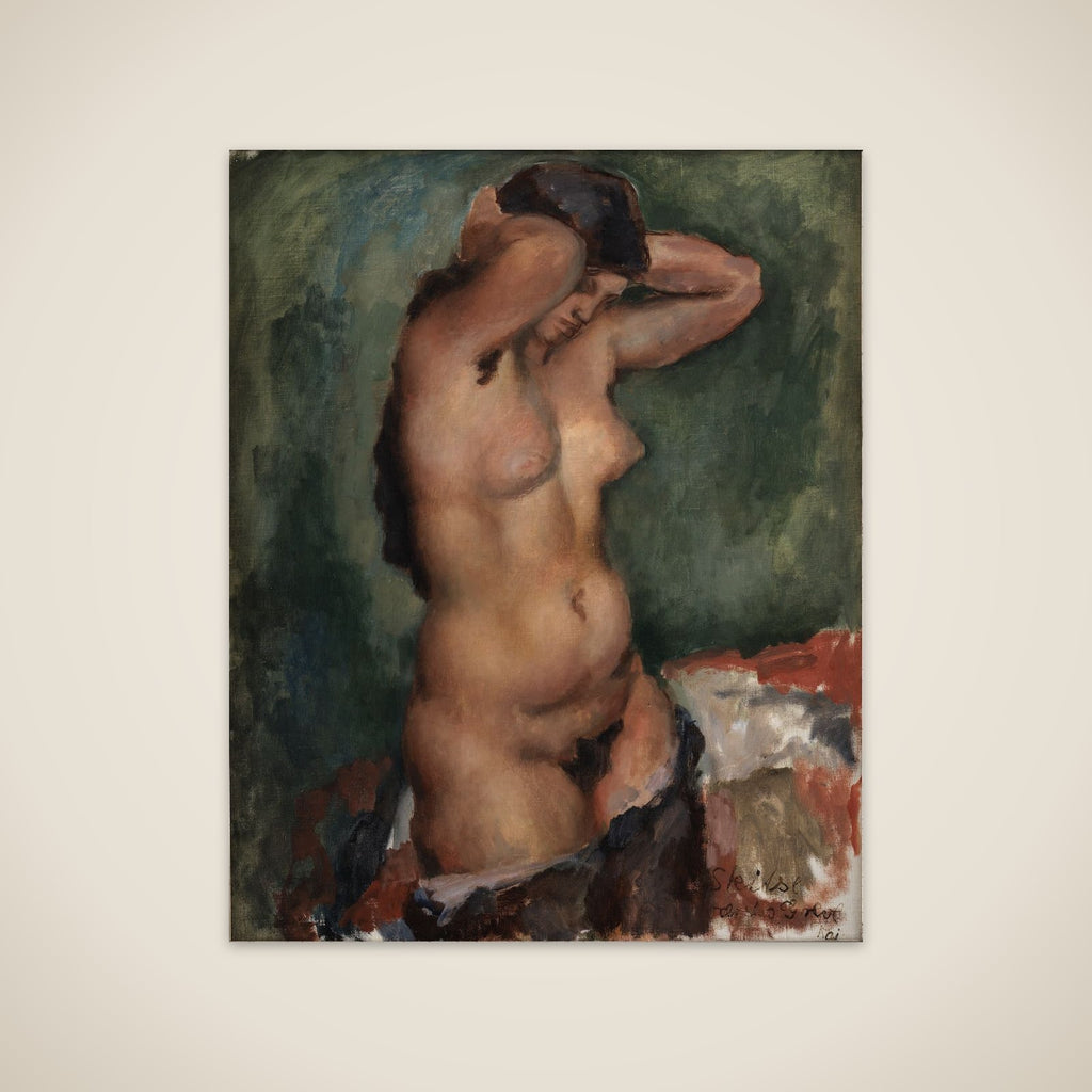 Stående nøgen kvinde unframed print
