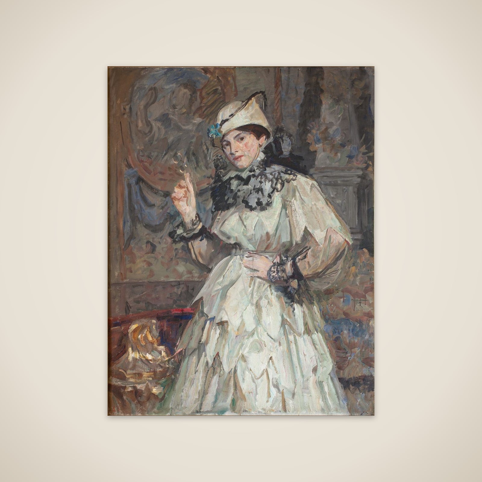Kunstnerens datter i karnevalsdragt unframed print