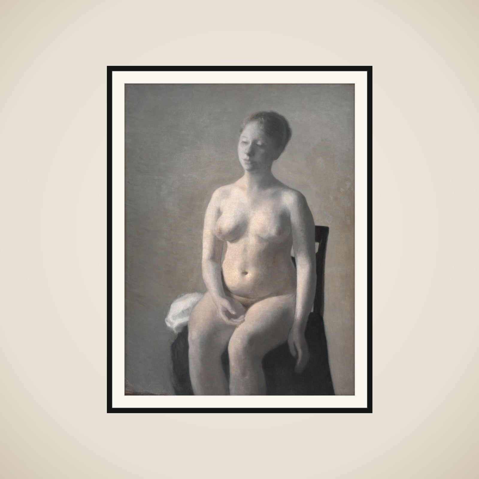 Nøgen kvindelig model framed