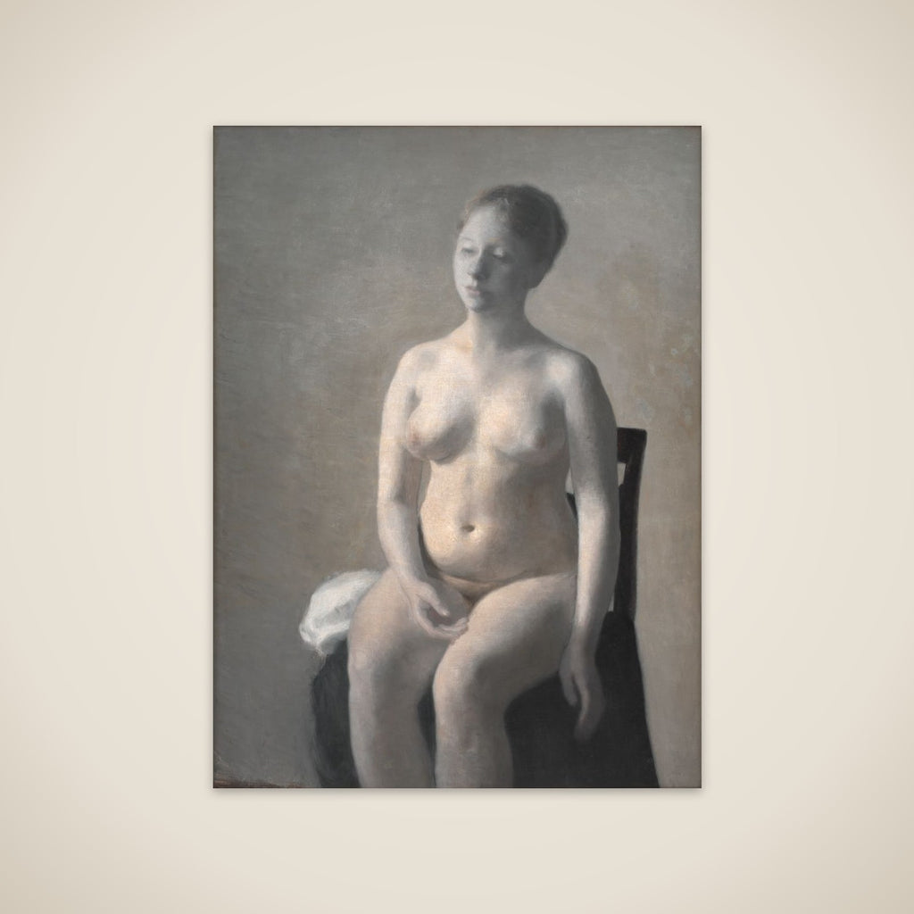 Nøgen kvindelig model unframed print