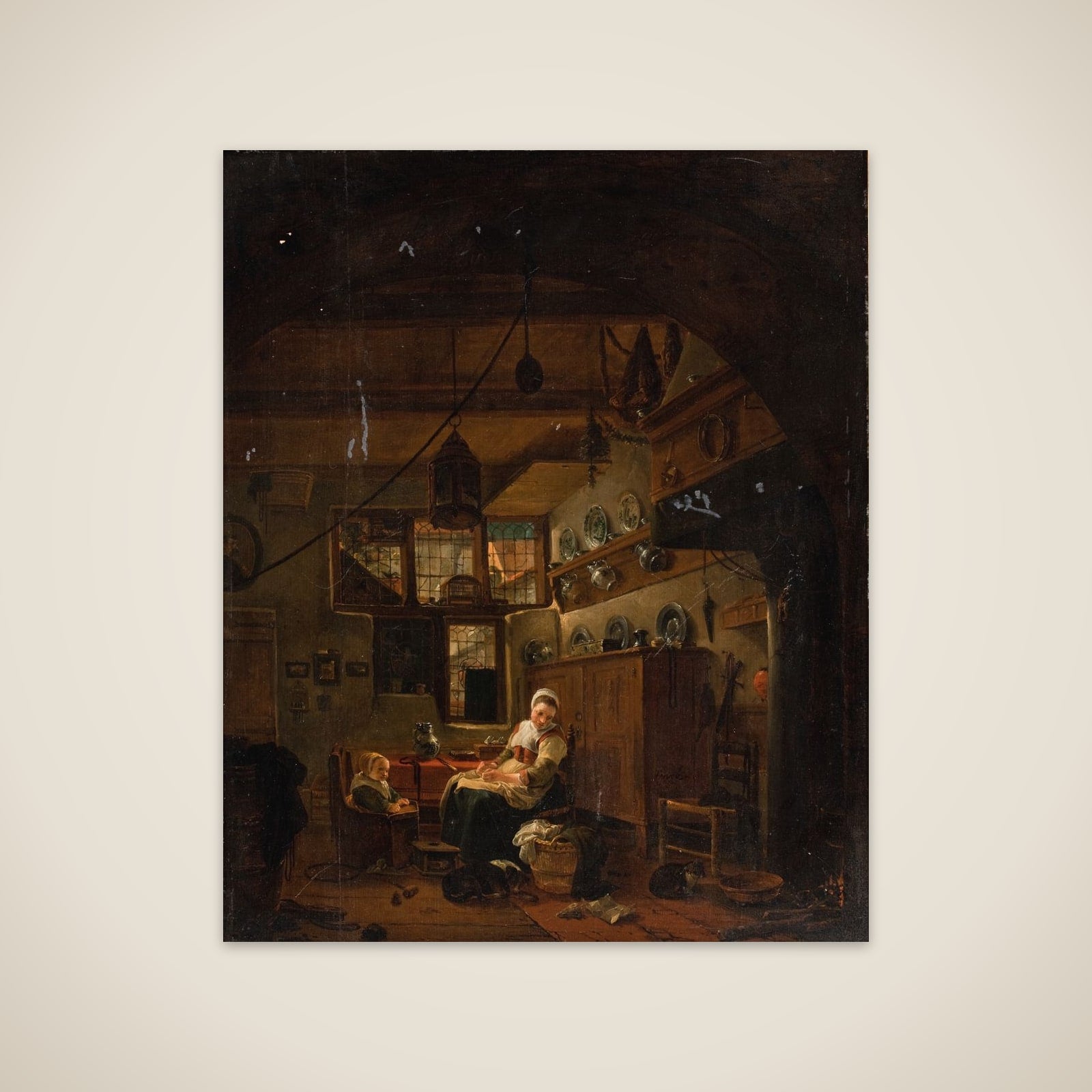 En hollandsk bondestue unframed print
