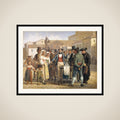 En charlatan sælger blanksværte på Piazza Barberini i Rom framed
