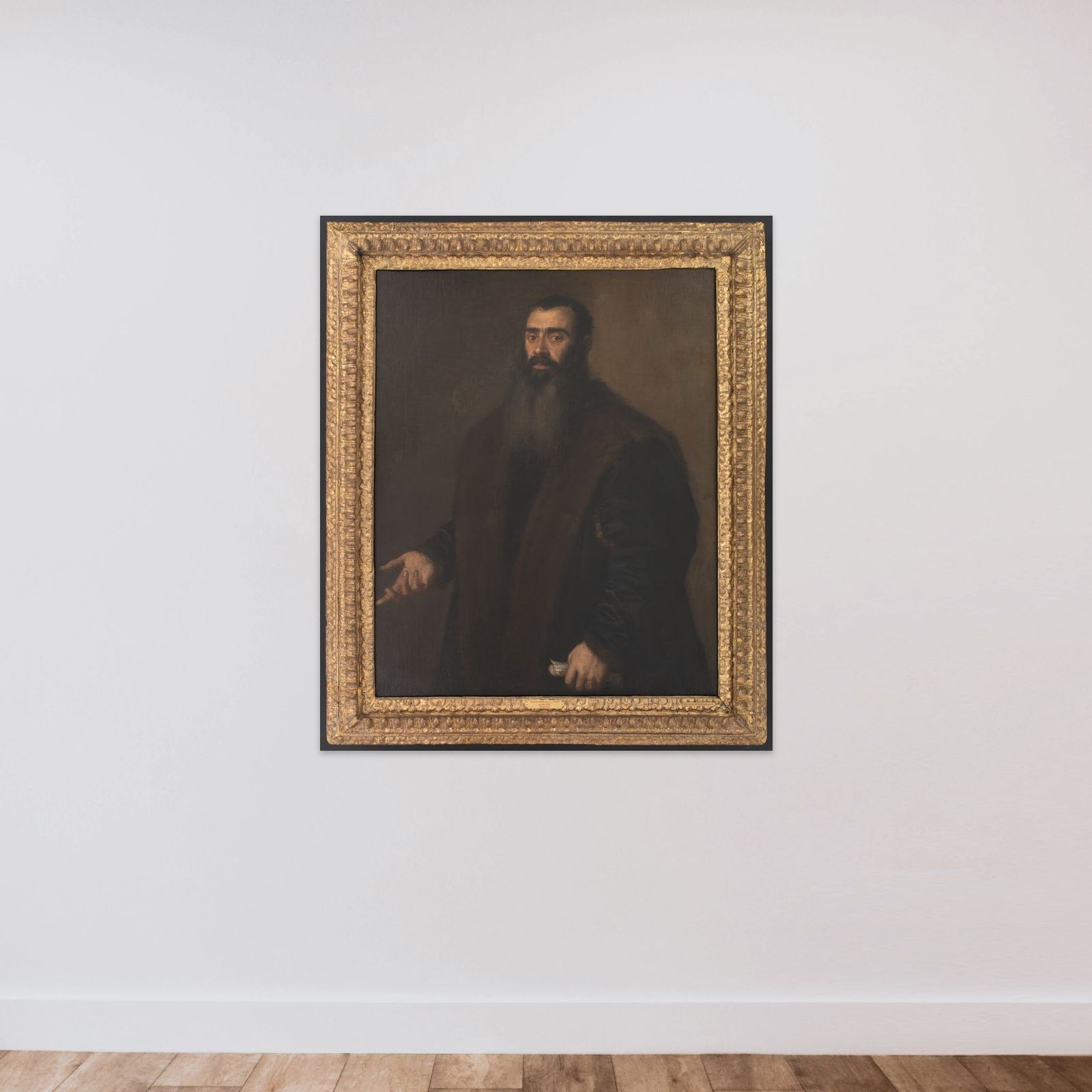 Portræt af købmanden og kunstsamleren Willibald Imhoff den ældre (1519-1580) fra Nürnberg unframed — shown to scale