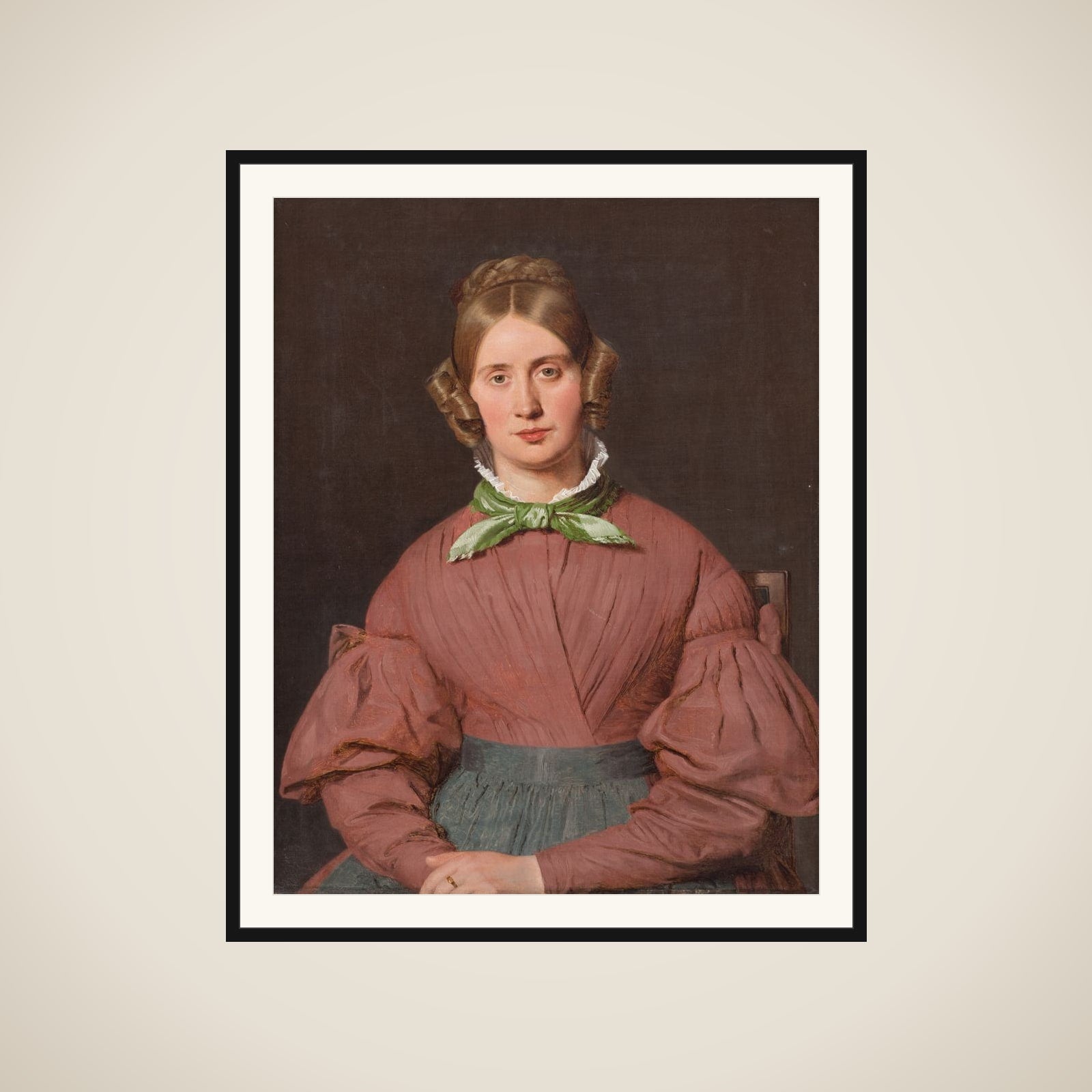 Susanne Cecilie Købke, født Købke, kunstnerens hustru framed